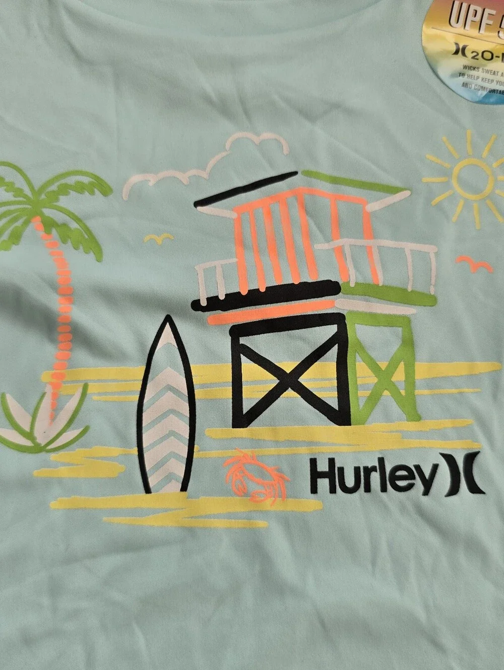 Hurley UPF H20 DRI Lifeguard Rash Guard Top & Swim Trunks 2-Piece Set 3t 2t